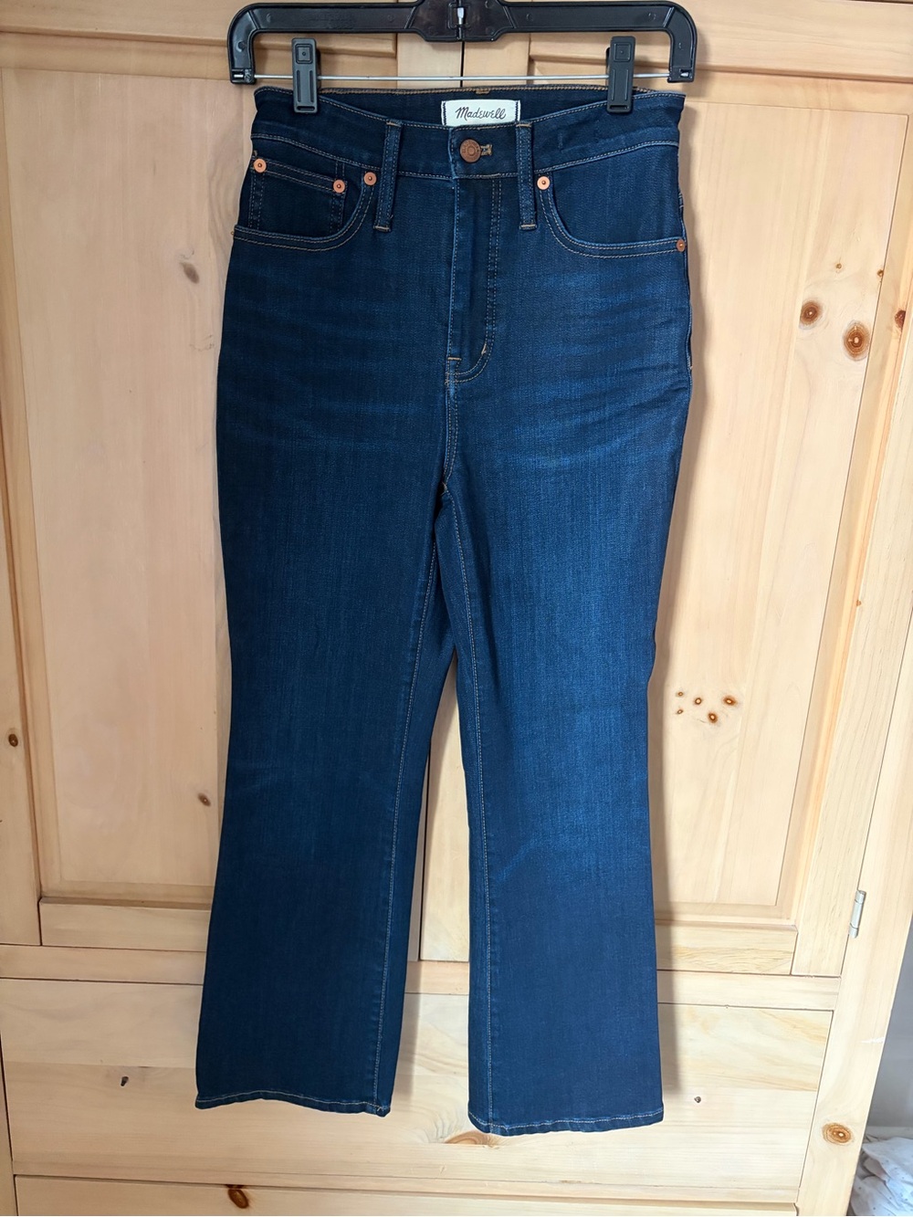 Madewell Dark Indigo High-Rise Straight Jeans